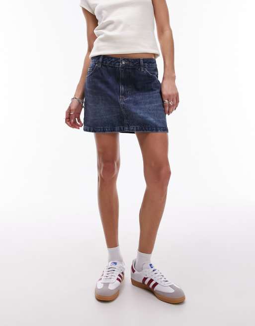 Topshop - Indogo mini-pelmet-nederdel, 2 af 4