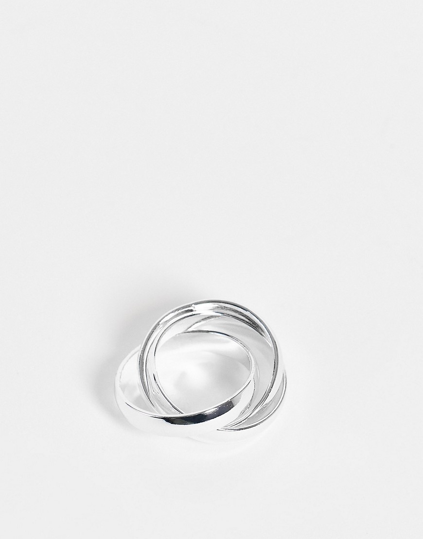 Topshop interlock ring in silver