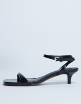 Topshop Irene barely there mid heeled sandal in black