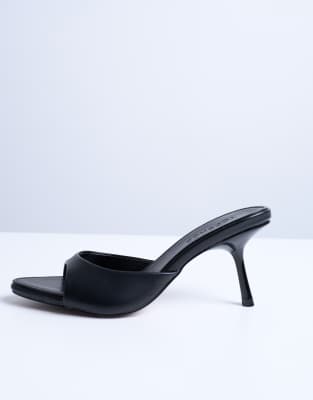 Topshop - Isaac - Mules in Schwarz mit spitzer Zehenpartie