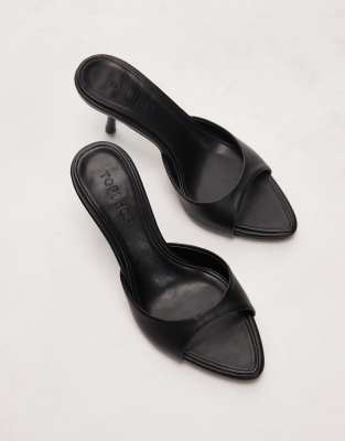 Черные шлепанцы с острым носком от Topshop Isaac