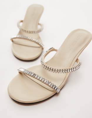 Topshop Issa Embellished Mid Heel Sandals