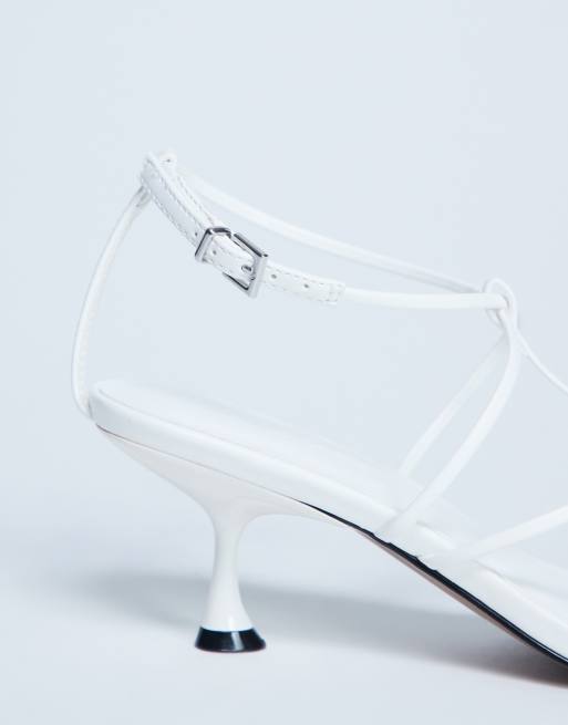 Topshop - Itzia - Sandalen met halfhoge hak en bandjes in wit, 2 van 4
