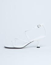 Topshop Itzia strappy mid heel sandal in white