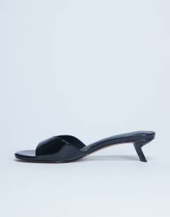 Ivee kitten heel mule in black