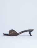 [Topshop] Topshop Ivee kitten heeled mules in natural snake-Multi 36 SNAKE