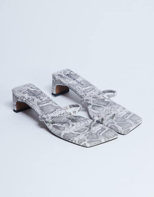 Topshop - Ivy - Sandales à talon mi-haut - Effet serpent, 3 de 4