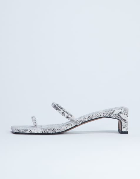 Topshop - Ivy - Sandali con tacco medio pitonati - view 1