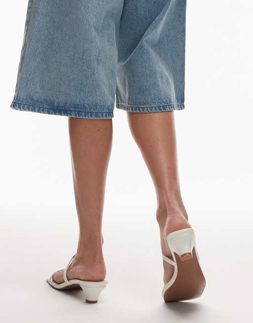 Topshop - Izzy Cone - Scarpe con tacco bianco sporco, 2 di 4