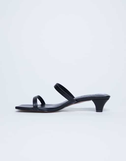 Topshop – Izzy – Mules in Schwarz mit kegelförmigem Absatz, 4 von 4