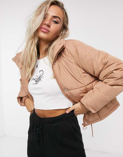 Topshop rose padded store puffer jacket