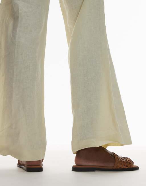 Topshop – Jackie – Jasnobrązowe płaskie sandały plecione, 4 z 4