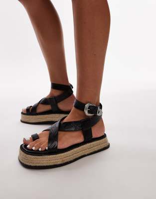 Lipsy closed toe espadrille wedge in black Compare Grazia