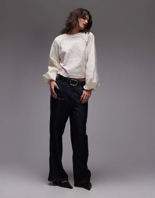 Balloon Sleeve Blouse, Ivory - Eventeny