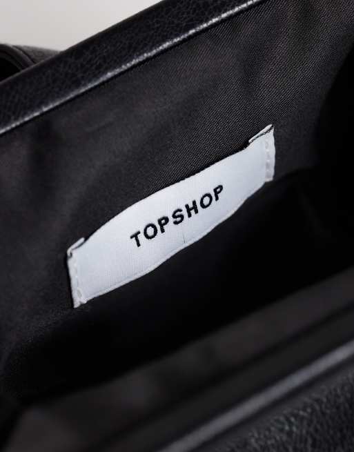 Topshop – Jade – Czarna mała torebka do ręki z pętelką, 3 z 4