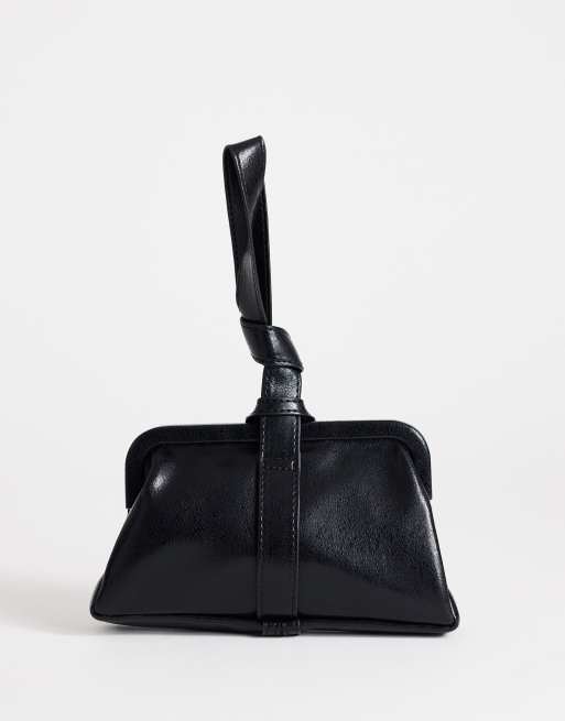Topshop – Jade – Czarna mała torebka do ręki z pętelką, 4 z 4