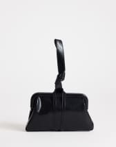 Topshop Jade mini loop grab bag in black