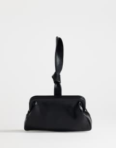 Model wearing Jade mini loop grab bag in black