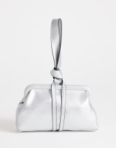 Topshop Jade mini loop grab bag in silver