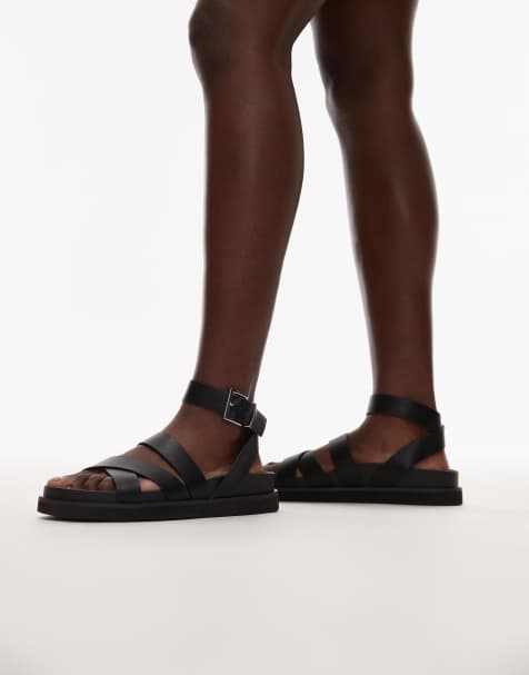 Topshop - Jady - Platte sandalen in zwart - view 1