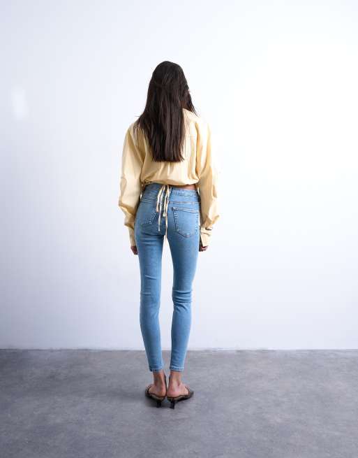 Topshop – Jamie – Blekta, skinny jeans med hög midja, 5 av 7