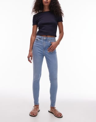 Topshop – Jamie – Blekta, skinny jeans med hög midja - view 1