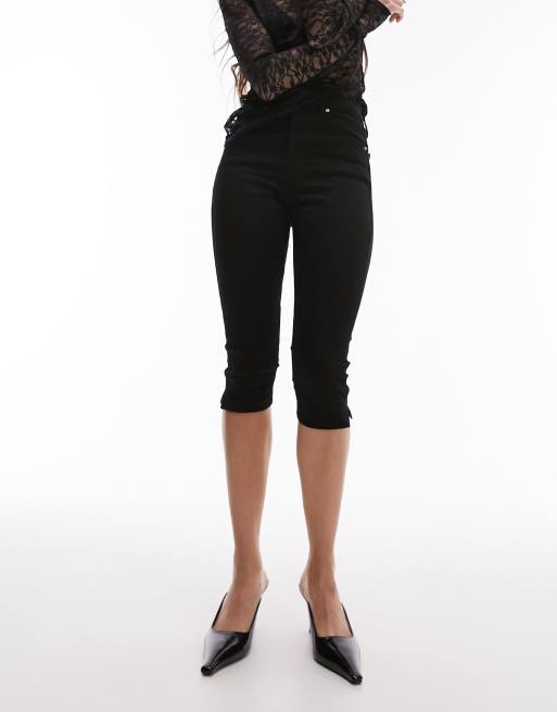 High waisted hot sale capri jeans