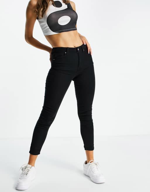 Topshop - Jamie - Corduroy jeans in zwart