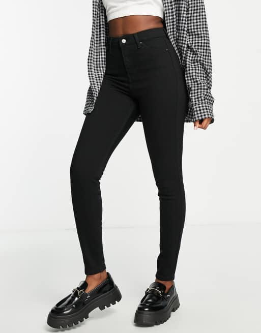 Topshop – Jamie – Czarne jeansy 