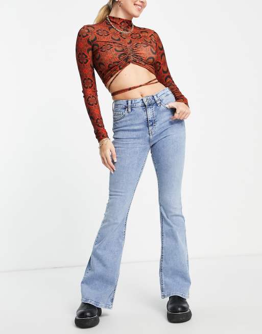 Topshop kick hot sale flare jeans