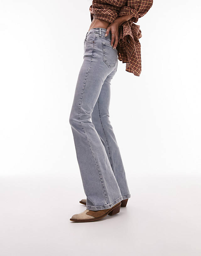 Topshop - jamie flare jeans in bleach