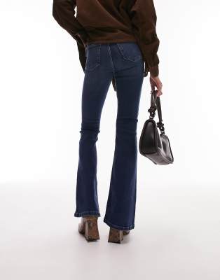 Topshop Jamie flare jeans in rich blue | ASOS