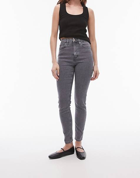 Damen Bekleidung Jeans Röhrenjeans joni jeans in Schwarz Topshop Unique Denim 