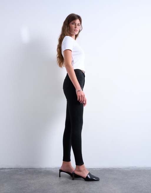 Topshop Jamie high rise skinny jean in black, 3 of 7