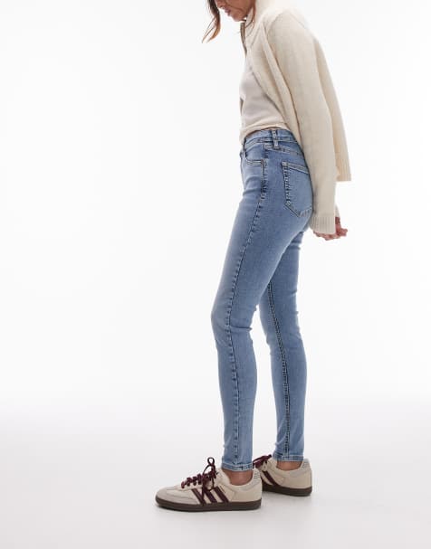 Topshop Jamie high rise skinny jean in bleach - view 2