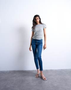 Jamie high rise skinny jean in rich blue