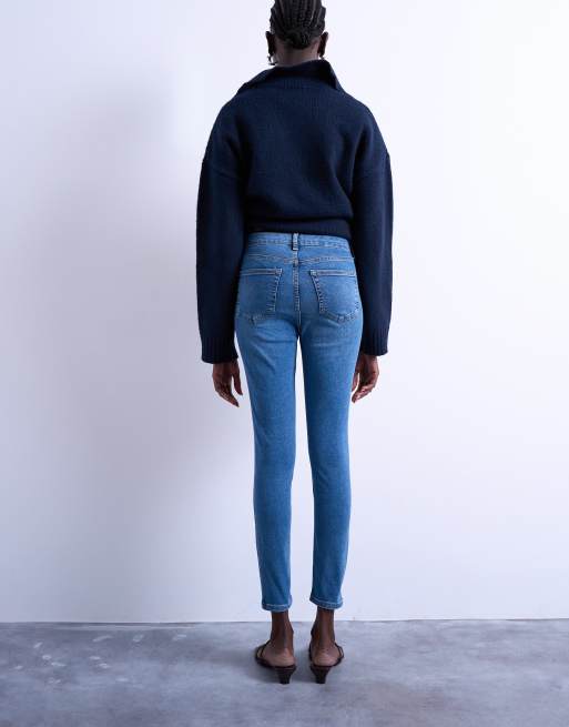 Topshop Jamie high rise skinny jean in vintage blue, 5 of 5