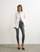 Topshop Jamie high rise skinny jean in washed black