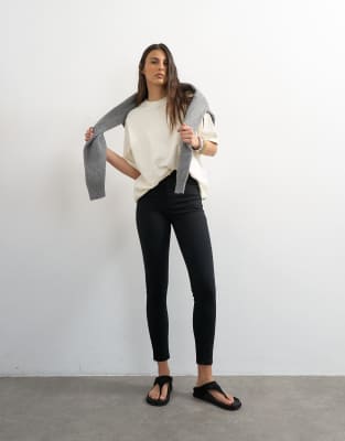 Topshop Jamie High Rise Skinny Jeans In Black