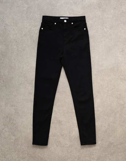 Topshop Jamie high rise skinny jeans in black, 6 of 7
