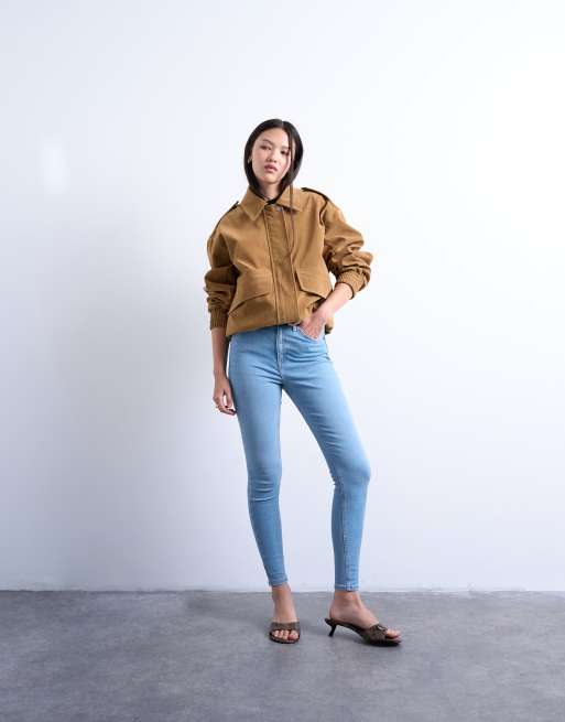 Topshop Jamie high rise skinny jeans in bleach, 3 of 7
