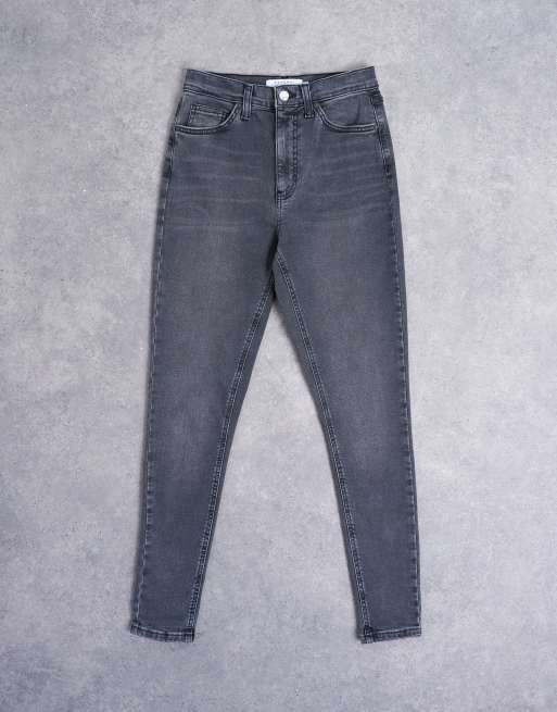 Topshop Jamie high rise skinny jeans in washed black, 6 of 7