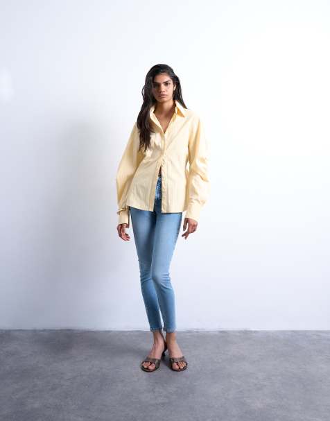 Topshop – Jamie – Jasnoniebieskie jeansy o obcisłym kroju z podwyższonym stanem - view 1