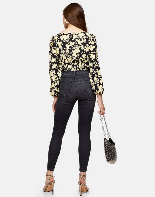 Jean Topshop Noir Femme Déchiré - Taille W25/L32 - Neuf Mais Sans étiquettes