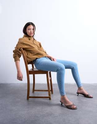 Jamie - Jean skinny délavé à taille haute-Bleu W28 L32
