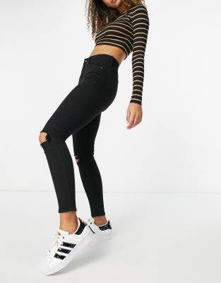 topshop jamie jeans in black