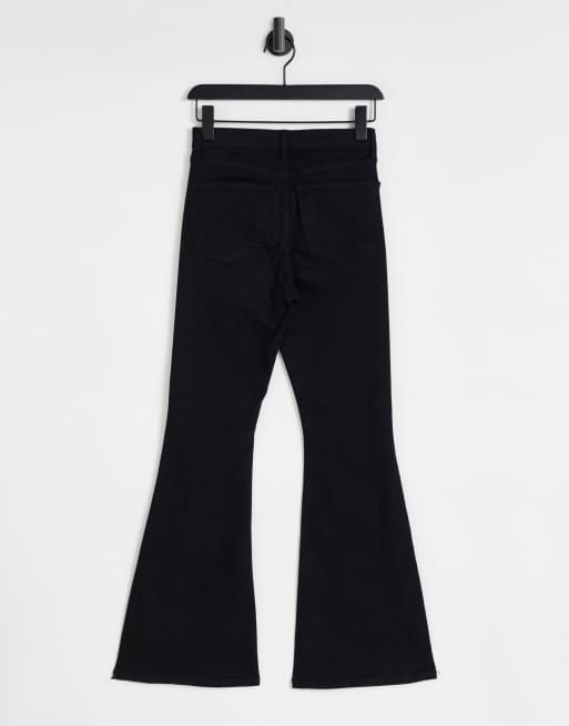 Topshop - Jamie - Jeans a zampa nero slavato medio, 2 di 4