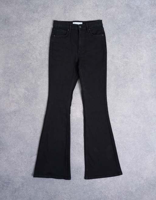 Topshop - Jamie - Jeans a zampa vita alta neri, 6 di 7