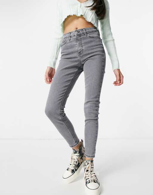 Topshop Jamie Jeans Aus Einem Recycelten Baumwollmix In Grau Asos