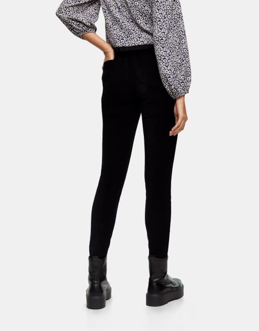 Topshop Jamie jeans in black cord